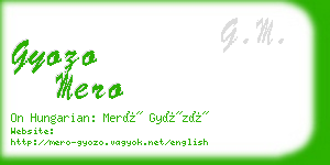 gyozo mero business card